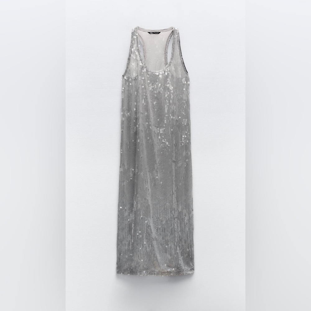 NWT ZARA SEQUIN DRESS - Picture 8 of 11